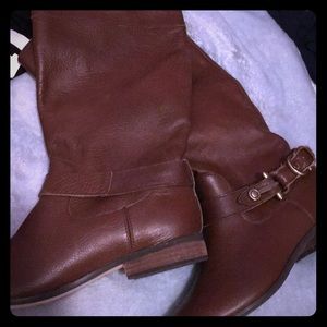 Brown tall boots